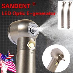 E-generator Dental LED Fiber Optic High Speed Handpiece 2/4hole Drill hand piece
