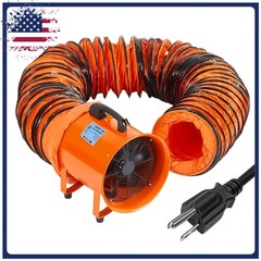 12 in Heavy Duty Utility Blower Exhaust Fan w/32.8 ft Duct 3500 r/min & 3500 CFM