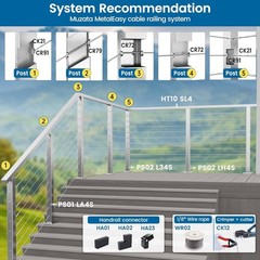 500 Ft 1/8″ Stainless Steel Cable Railing System Hardware T316 Stainless Steel W