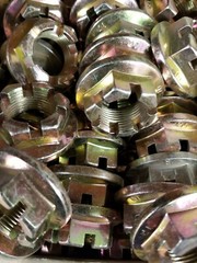 M22x1.5 Hex Flange Thin Castle Nut Class 10.9 Z&Y Arctic Cat 0423-607 New (2)
