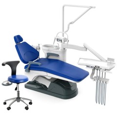 TUOJIAN Dental Unit Chair Computer Controlled DC Motor PU Hard Leather +Stool