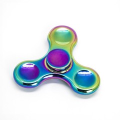 Rainbow Fidget Spinner – Metal Stainless Steel Figit Small, Color