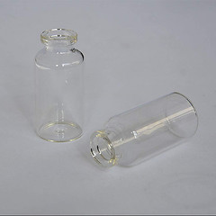 100Pcs 10Ml Vials-Glass Clear Bottom Headspace Vial with Plastic-Aluminum Flip o