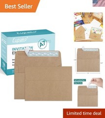 100 Pack 5.25 x 7.25 Self-Sealing Envelopes – Ideal for Invitations & Photos
