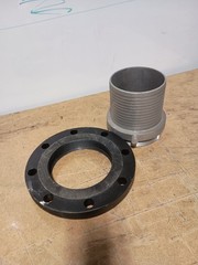 Carbon Steel 6″ Flange w/ National Pipe Tapered NPT Pt# MA600 6″ HOSE BARB MNPSM