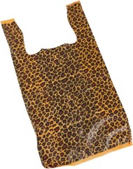 Plastic Shopping Bags 1000 Cheetah Leopard Grocery Merchandise 11 ½” x 6″ x 21″