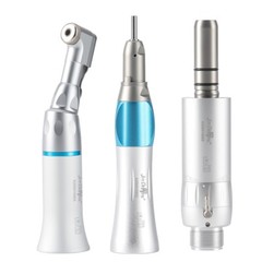 Dental Low Speed Straight Handpiece Kit Latch Contra Angle Air Motor 2/4 Holes