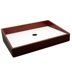 Red Rosewood Jewelry Earring Display Tray, Holds 8 Pairs of Earrings
