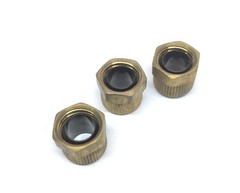 Unbranded/Generic 1/4″ Brass Nut & Sleeve [Lot of 3] NOS