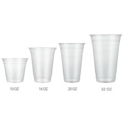 Disposable Crystal Clear Plastic Cups Plastic Flat Lids Iced Coffee Cup BPA Free