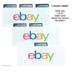 3 Pocket Ebay Logo Trading Card Envelopes 20ct