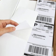 100 4×6 Fanfold Direct Thermal Shipping Labels Perforated for Zebra & Rollo UPS