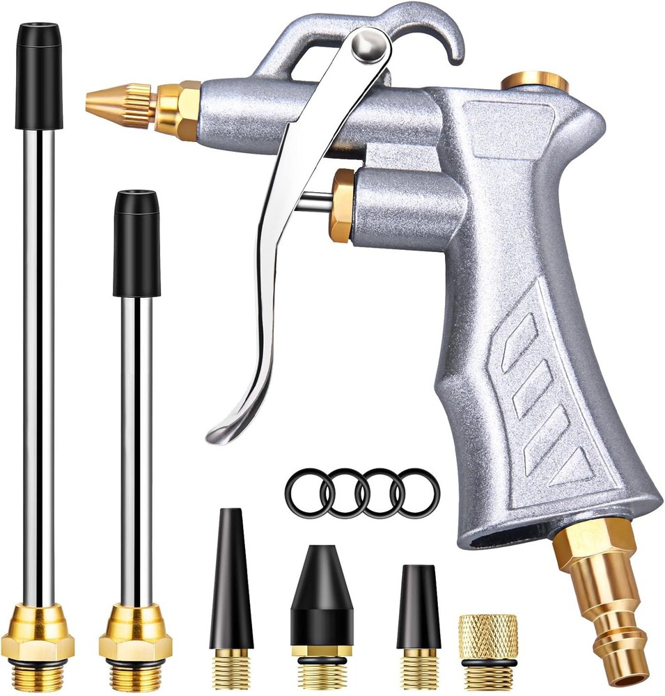 JASTIND Industrial Air Blow Gun with Brass Adjustable Flow Nozzle and 2…
