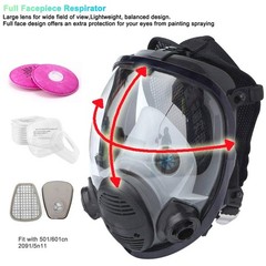 15 in 1 Full Face Gas Mask Respirator Safety Painting Spraying Facepiece 6800