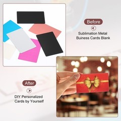 100 Pack Metal Business Cards Blank 3.4×2.1″ Aluminum Laser Engrave Printable