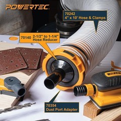 2-1/2 In. to 1-1/4 In. Hose Reducer for Dust Collection Systems