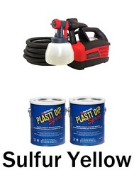 Plasti Dip Spray 2 Gallon Sulfur Yellow DYC G-Force DipSpayer Ready to Spray