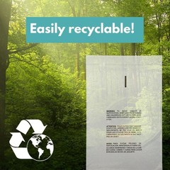 Clear Resealable Bags with Suffocation Warning 1.5 Mil: Choose Size & Pack