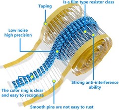 20 PCS 1/2 w(0.5 watt) 1% metal film resistors Over 200 Various Value YOU CHOOSE