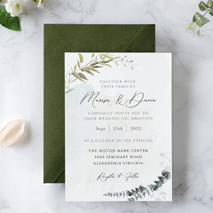 50 PCS/Pack A7 Envelopes 5.25 x 7.5” Olive Green Envelopes For 5×7” Wedding…