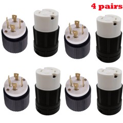 30Amp 125/250V Male Female Twist Lock 4 Wire Plug Nema L14-30 Receptacle New
