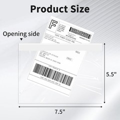 50-4000 Clear Adhesive Packing List 7.5″x5.5″ Shipping Label Envelopes Pouches