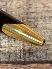 WATERMAN Carène Marine Amber Ballpoint Pen Gold Trim Blue Ink France