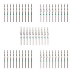 50pcs Dental Turbine Diamond Burs Fit for High Speed Handpiece FG1.6mm TF-13C