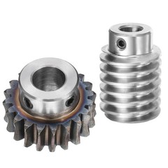 Worm Gear Set 1.5 Module 20:1 Reduction Rate Gear-12mm ID 33mm OD Rod 10mm Bore