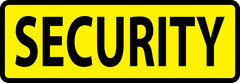 SECURITY 6″X18″ YELLOW BLACK MAGNETIC VEHICLE SIGNS TO FIT VAN CAR TRUCK OR SUV