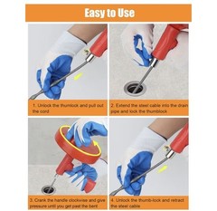 Vastar Drain Clog Remover & Tools Kit, 25Ft. Plumbing Snake Drain Auger
