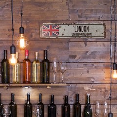 LONDON UNITED KINGDOM Vintage Style Street Sign British Britons Brits flag city