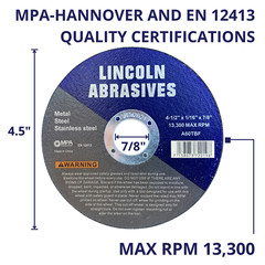 500 Pack 4-1/2 X 1/16 X 7/8 Cut-off Wheel 4.5 Stainless Steel & Metal