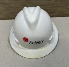 Entergy White V-Gard MSA Full Brim Hard Hat – Medium