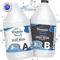Promise Epoxy Resin Kit 2 G Crystal Clear Self Leveling Food Safe Table Top