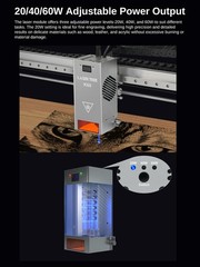 60W Laser Engraver Machine with Air Pump Goggles , Working Area 1000×1500mm