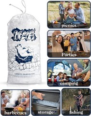 FireKylin 5lb Ice Bags with Drawstring 50 Pack Plastic Ice Storage Bags USA