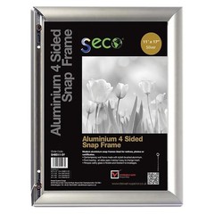 SECO Front Load Easy Open Snap Frame Poster/Picture Frame 11 x 17 Inches, Sil…