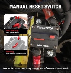 RED WOLF RWF-BXS-D30 Car Circuit Breaker 30A AMP+Manual Reset Switch OPEN BOX