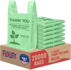 10000 10K Count Thank You Plastic Bags Black Small Business 12″ x 6.5″ x 21″
