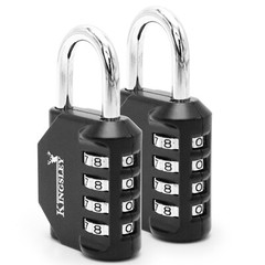 2 Pack 4 Digit Combination Padlock for School Gym Locker Weatherproof
