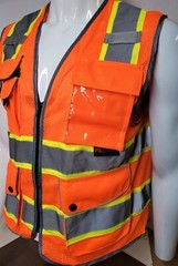 FX SAFETY VEST -Class 2 High Visibility Reflective Orange Safety Vest FXSV8