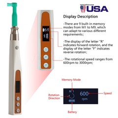 Dental Cordless Electric Hygiene Prophy Handpiece 360° Swivel + 2 Prophy Angles