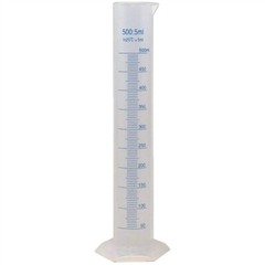 6 Polypropylene Plastic Grad Cylinder Sets -5 Sizes- 10,25,50,100,250ml