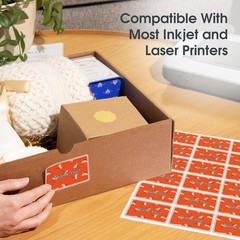 1″ X 1″ Matte White Printable Labels (100 Sheets, 6300 Stickers) Custom Stickers