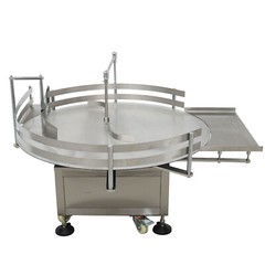 Auto Bottle Unscrambler 39.4” Round Table Bottle Collecting Machine Organizer