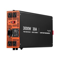 Uimoso 3000W Sump Pump Backup System with LCD Pure Sine Wave Inverter