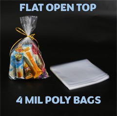 24×48″ Clear Poly Bags Lay-Flat Open Top End 4-Mil Case LDPE Plastic Packaging