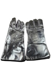 Red Wolf Large 14in Aluminized Split Leather Heat Resistant Welding Gloves Pair