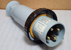 4100P5W Pin & Sleeve Plug 100 Amp 3 Phase 600 Volt, Woodhead DW4100P5W